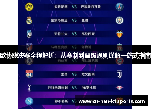 欧协联决赛全程解析：从赛制到晋级规则详解一站式指南