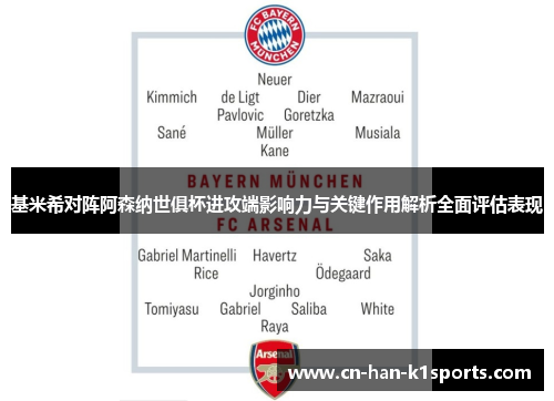 基米希对阵阿森纳世俱杯进攻端影响力与关键作用解析全面评估表现 基米希对阵阿森纳世俱杯进攻端影响力与关键作用解析全面评估表现